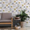 Tapeter Nordic Geo Grey/Ochre 91331 91331 Interiör alternativ