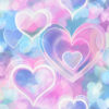 Tapeter Neon Hearts Pink/Blue13785 13785 Mönster