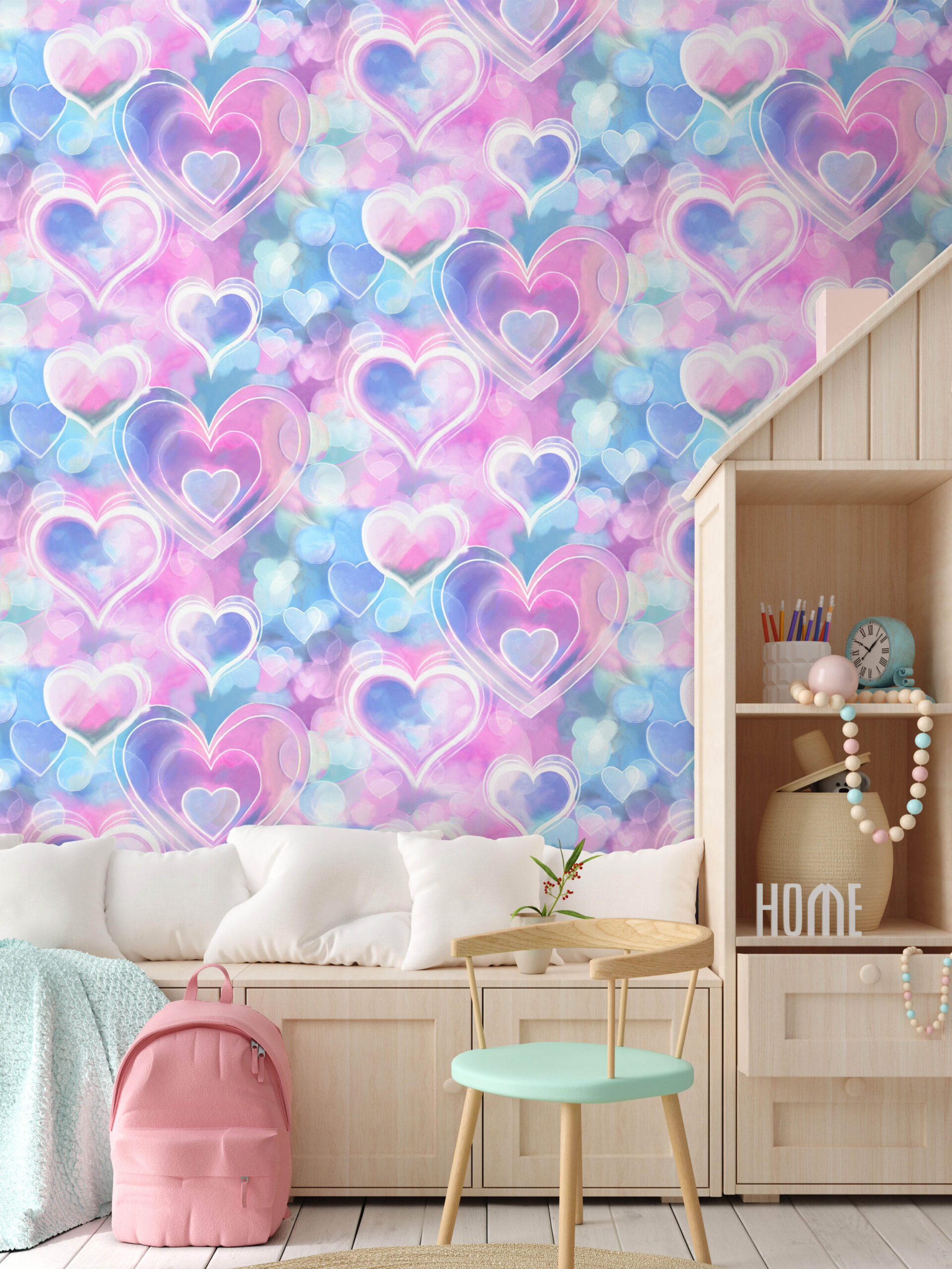 Tapeter Neon Hearts Pink/Blue13785 13785 Interiör alternativ Tapeter Neon Hearts Pink/Blue13785 13785 Interiör alternativ
