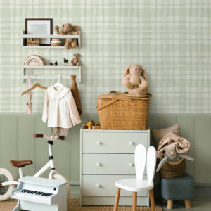 Tapeter Ivy Plaid Sage14000 14000 Interiör