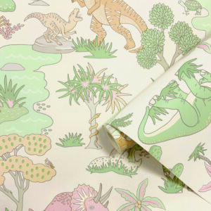 Tapeter Dino Zoo Pink/Sage14013 14013 Mönster