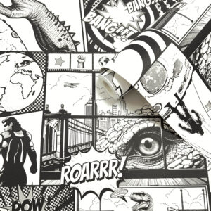 Tapeter City Hero Black/White14075 14075 Mönster