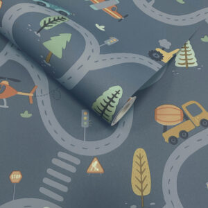 Tapeter Roundabout Road Denim Blue14083 14083 Mönster