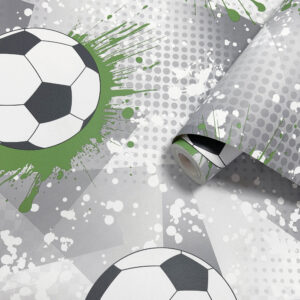 Tapeter Football Frenzy Grey/Green14092 14092 Mönster