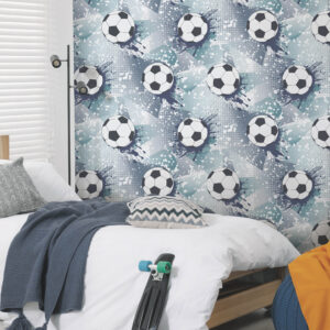 Tapeter Football Frenzy Navy/Teal14093 14093 Interiör