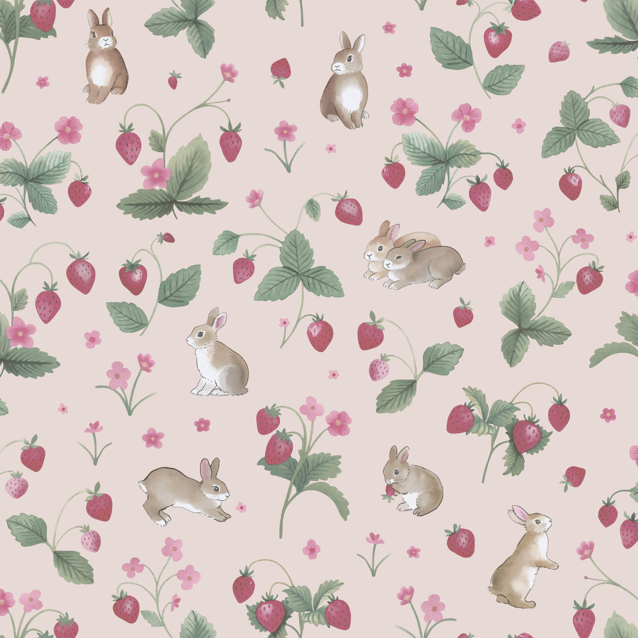 Tapeter Bunnies & Berries Pink14141 14141 Interiör alternativ Tapeter Bunnies & Berries Pink14141 14141 Interiör alternativ